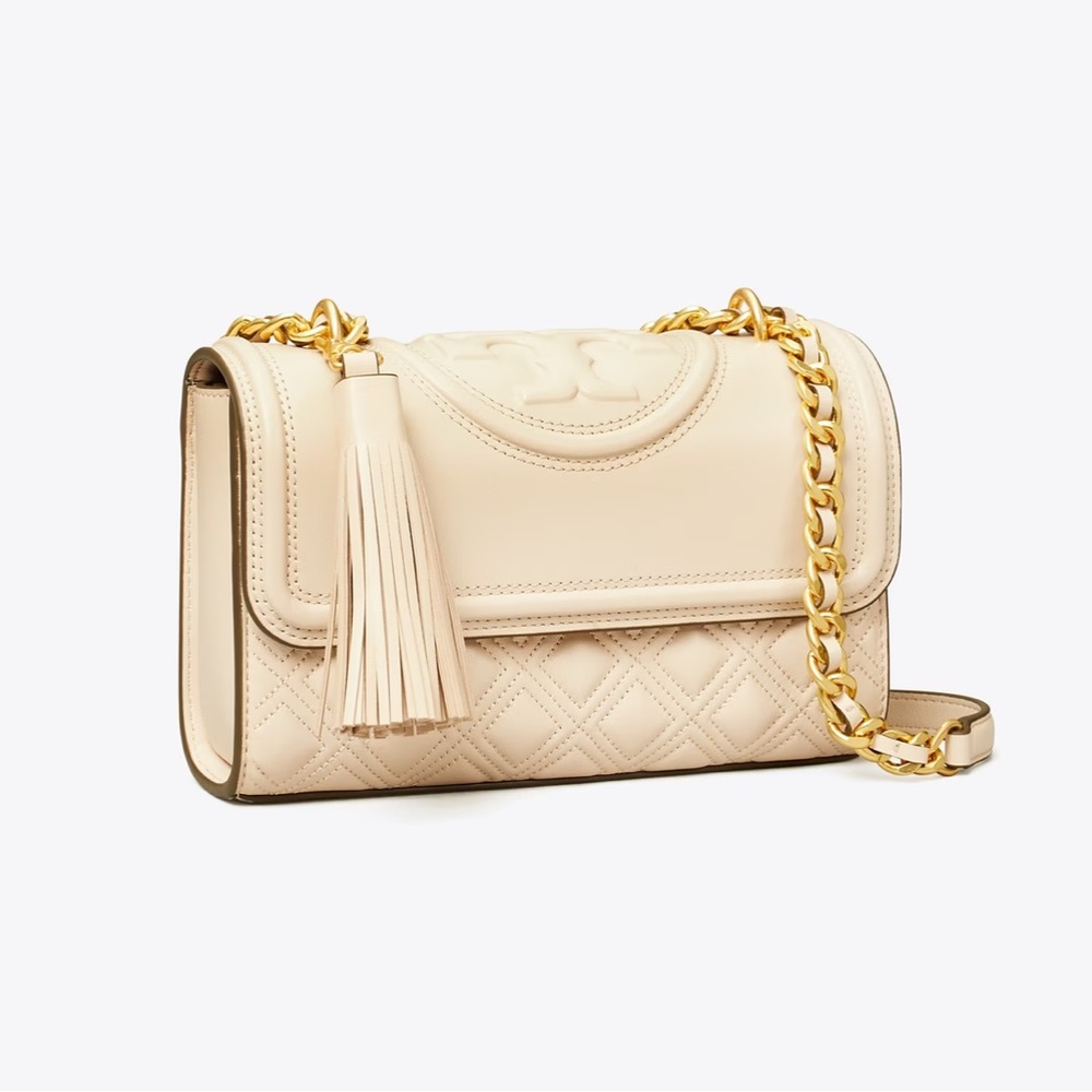 Tory Burch Small Fleming Convertible Shoulder Bag - New Cream